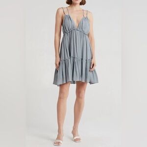 Wishlist Dove Double Strap‎ Tiered Mini Dress